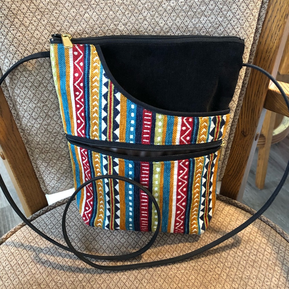 DANNY K Beverly Hills Tapestry Artsy Crossbody Bag
